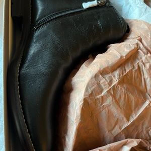 Black leather ankle boot. Franco Sarto size 11